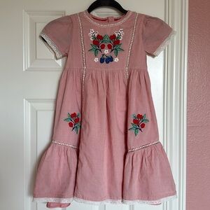 Mini Biden a beautiful dress,size 4-5 Y, 110cm. 100% cotton ,with zipper hidden.